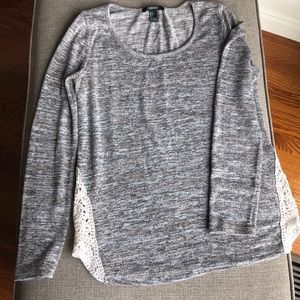 Crochet side detail shirt